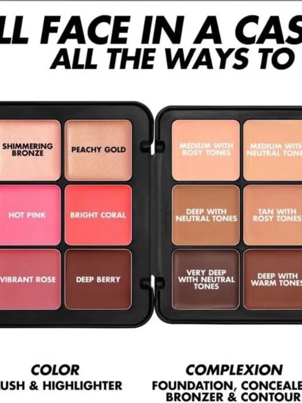 Makeup Forever foundation,Concealer, highlighter & Lip HD skin Palette (tan-deep